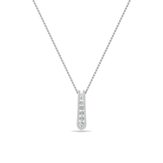 0.59ct VS/F Elegant Round Diamond Journey Pendant