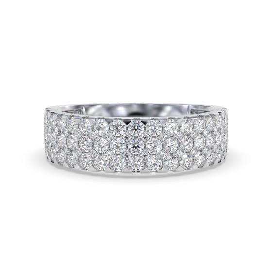 1.10ct VS/E-F Multi Row Diamond Dress Ring