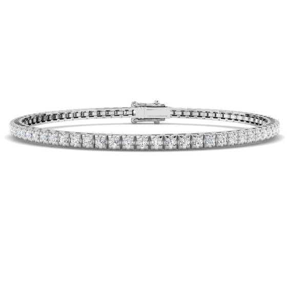 1.03ct I1/G Round cut Diamonds Tennis Bracelet in 9k White Gold