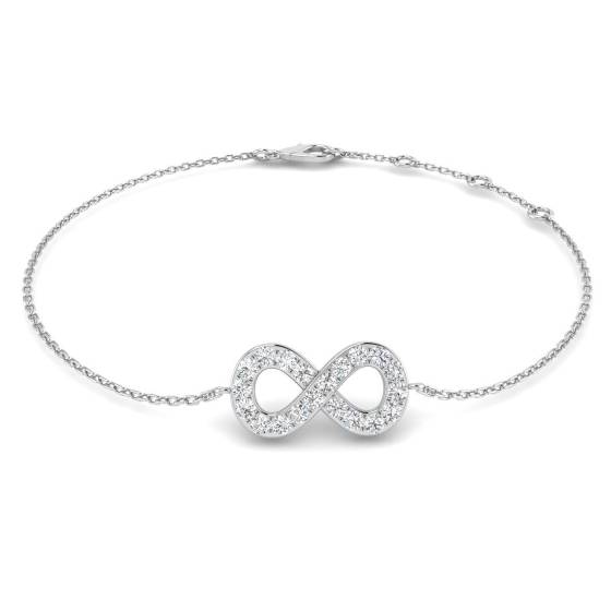 0.33ct SI2/G Round cut Diamonds Designer Bracelet in 18k White Gold