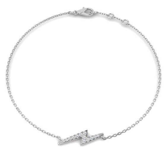 0.10ct SI2/G Round cut Diamonds Designer Bracelet in 9k White Gold