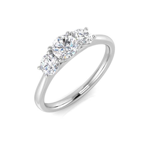 0.38ct SI2/G Round cut Diamond Engagement Ring in 18k White Gold