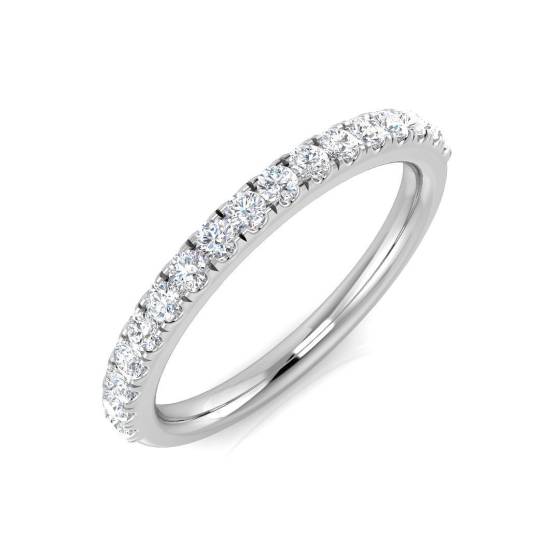 0.30ct I1/G Round cut Diamond Half Eternity Ring in 9k White Gold