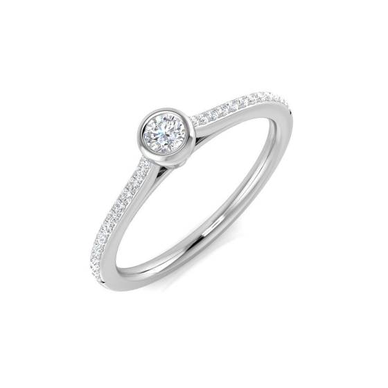 0.21ct SI2/G Round cut Solitaire Engagement Ring in Platinum