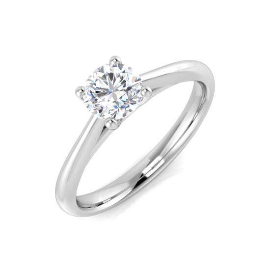 0.50ct SI2/G Round cut Solitaire Engagement Ring in Platinum