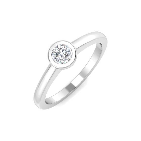 0.23ct SI2/G Round cut Solitaire Engagement Ring in Platinum