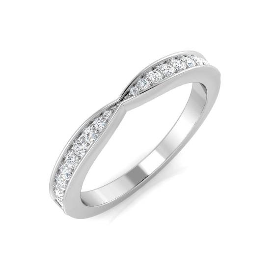 0.21ct SI1/G Round cut Diamond Half Eternity Ring in Platinum