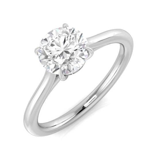 1.01ct SI2/G Round cut Solitaire Engagement Ring in Platinum