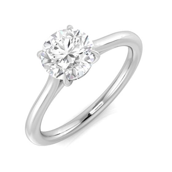 1.00ct SI1/F Round cut Solitaire Engagement Ring in Platinum