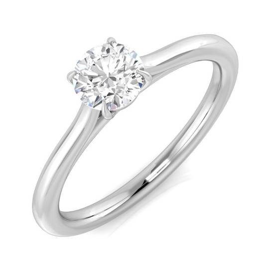 0.50ct SI1/G Round cut Solitaire Engagement Ring in Platinum