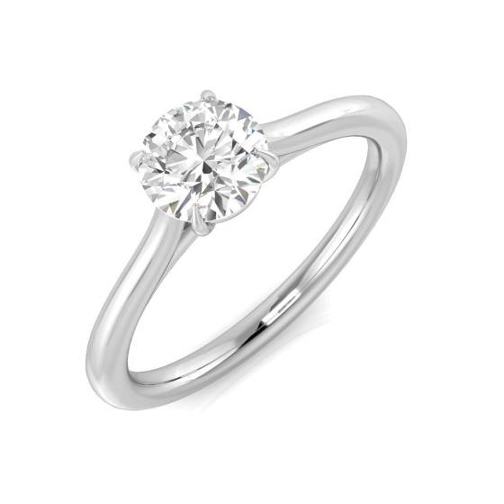 0.70ct SI1/E Round cut Solitaire Engagement Ring in Platinum