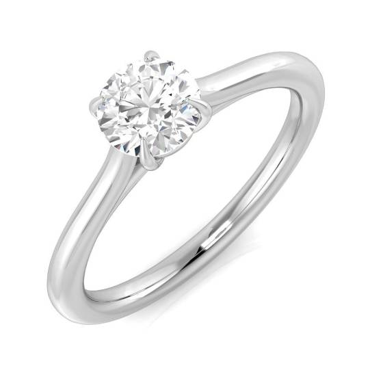 0.54ct I1/G Round cut Solitaire Engagement Ring in Platinum