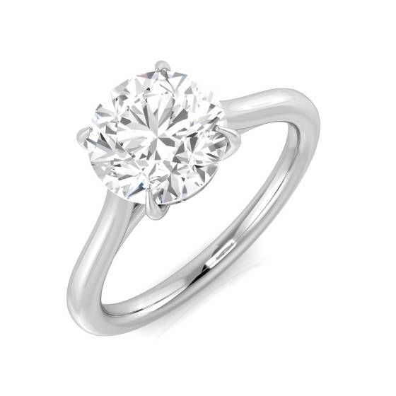 1.50ct I1/G Round cut Solitaire Engagement Ring in Platinum