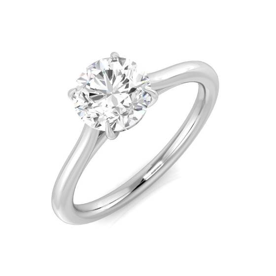 1.21ct SI1/G Round cut Solitaire Engagement Ring in Platinum