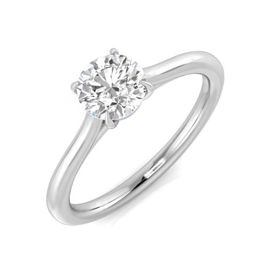 0.70ct SI2/F Round cut Solitaire Engagement Ring in Platinum