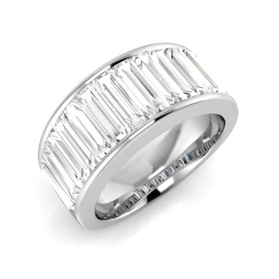 2.68ct SI1/G Baguette cut Diamond Half Eternity Ring in Platinum