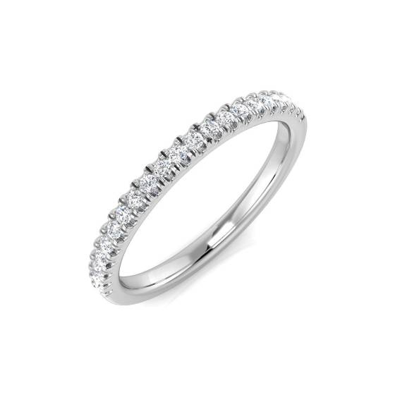 0.21ct SI1/G Round cut Diamond Half Eternity Ring in Platinum