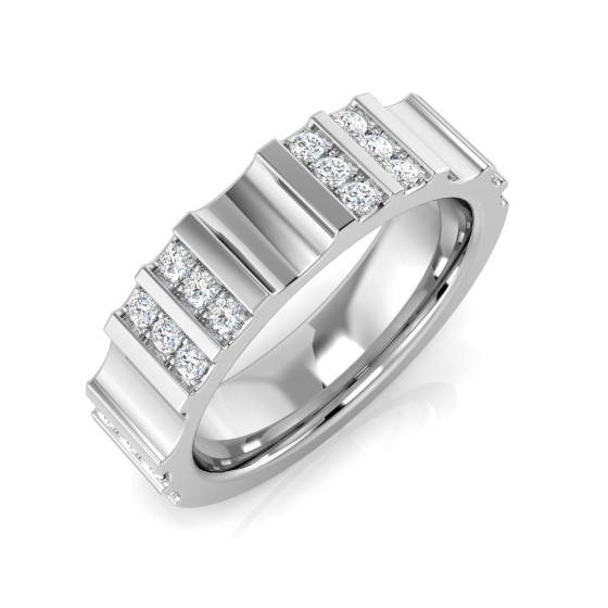 0.30ct SI2/G Round cut Half Eternity Ring in 9k White Gold