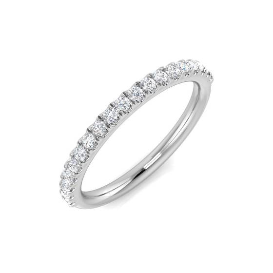 0.24ct I1/G Round cut Diamond Half Eternity Ring in Platinum