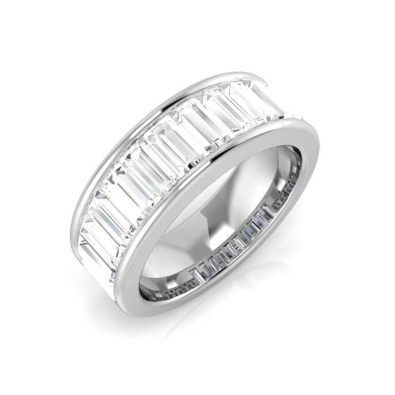 2.00ct SI1/G Baguette cut Diamond Half Eternity Ring in Platinum