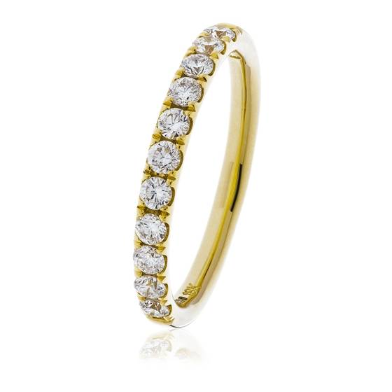 0.75ct VS/E-F Round Cut Half Eternity Ring