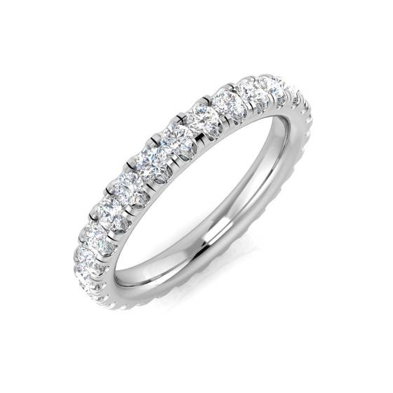 0.99ct VS/F Round cut Lab Grown Diamond Full Eternity Ring in Platinum