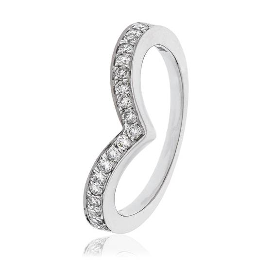 0.10ct VS/F-G Round Cut Half Eternity Ring