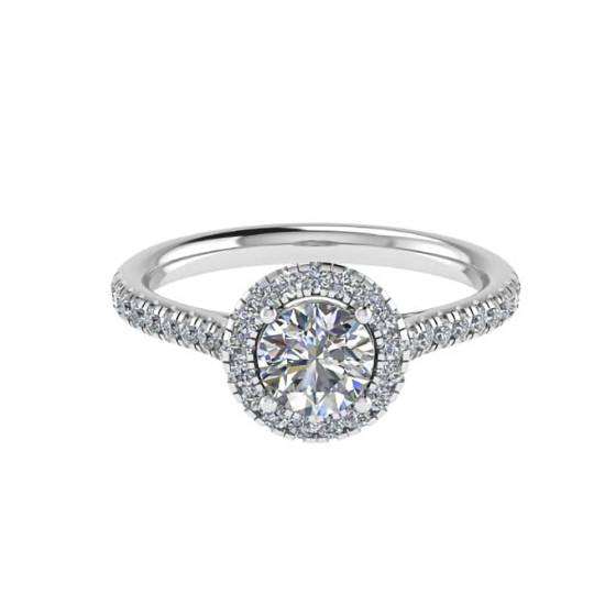 1.41ct I1/E Round Diamond Halo Ring