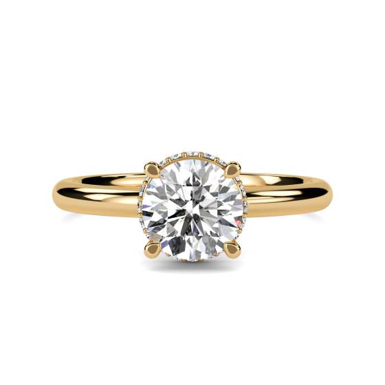 1.20ct SI2/F Round Diamond Hidden Halo Ring