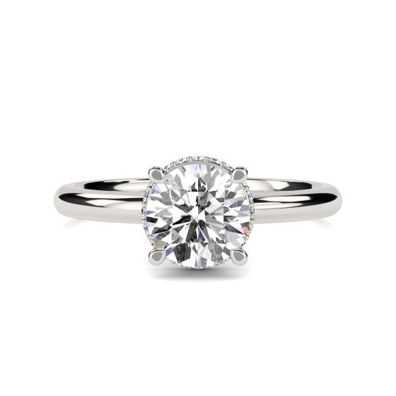 1.20ct I1/E Round Diamond Hidden Halo Ring