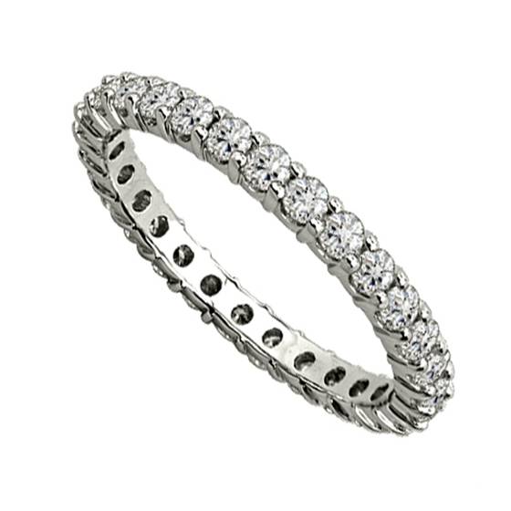 0.75ct VS/E-F 2mm Elegant Round Diamond Full Eternity Ring