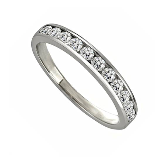 0.40ct VS/E-F 3mm Round Diamond Half Eternity Ring