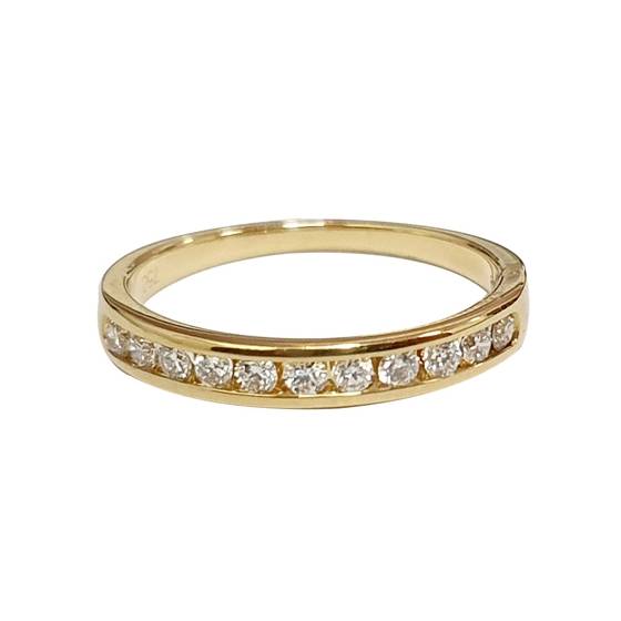 0.30ct VS/E-F Round Diamond Channel Set Half Eternity Ring