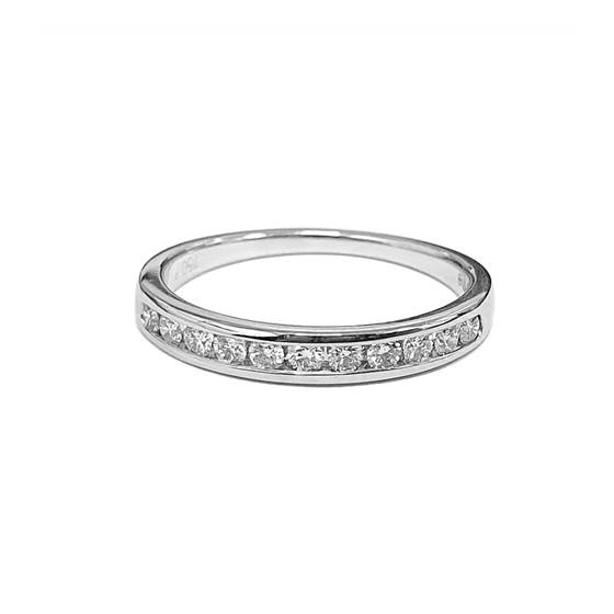 0.25ct VS/E-F Round Diamond Half Eternity Ring