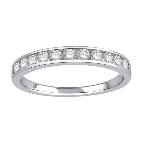 0.35ct VS/E-F Round cut Diamonds Half Eternity Ring