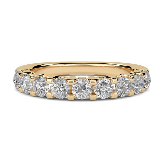 1.00ct VS/E-F Round cut Diamonds Claw Set Half Eternity Ring