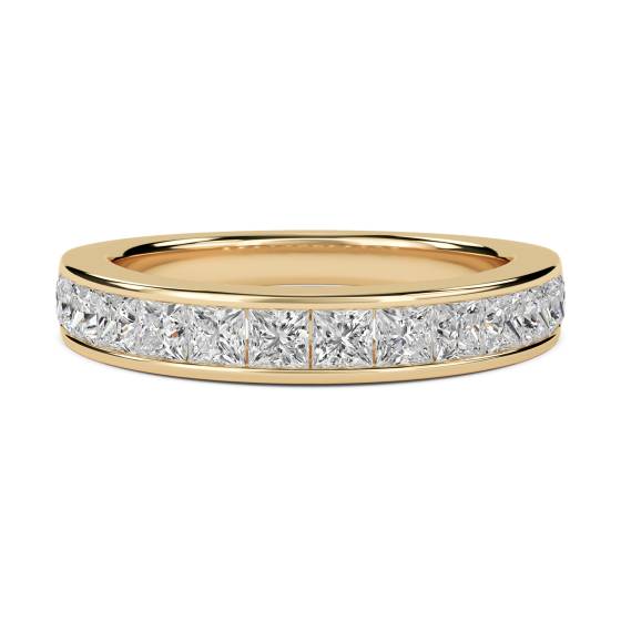 1.05ct VS/E-F 4mm Princess Diamond Half Eternity Ring