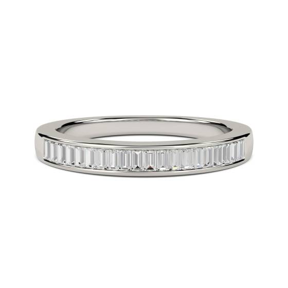 0.35ct VS/E-F 3.5mm Elegant Baguette Diamond Eternity Ring