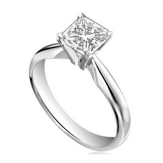 1.00ct SI2/F Princess Diamond Engagement Ring