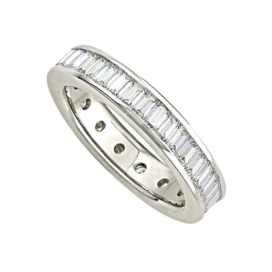 1.00ct VS/E-F Classic Baguette Diamond Full Eternity Ring