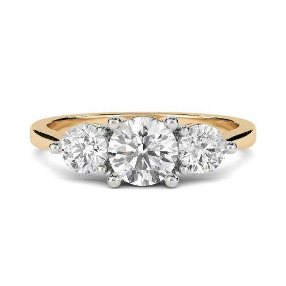 1.50ct VS2/E Classic Round Diamond Trilogy Ring