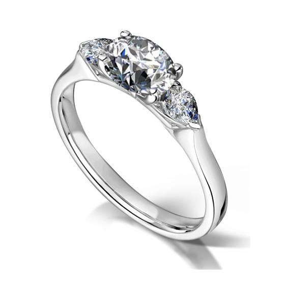 0.65ct VS1/F Diamond Trilogy Ring