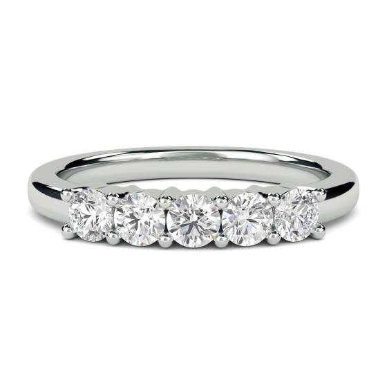 2.00ct VVS/F Lab Grown Round Diamond 5 Stone Ring