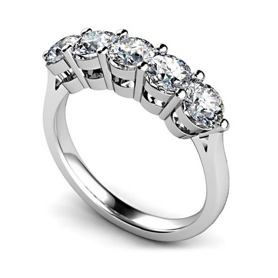 0.50ct VS2/F 5 Stone Diamond Ring