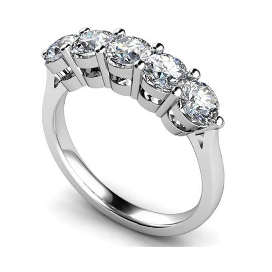 0.80ct SI1/F Round Diamond Eternity Ring