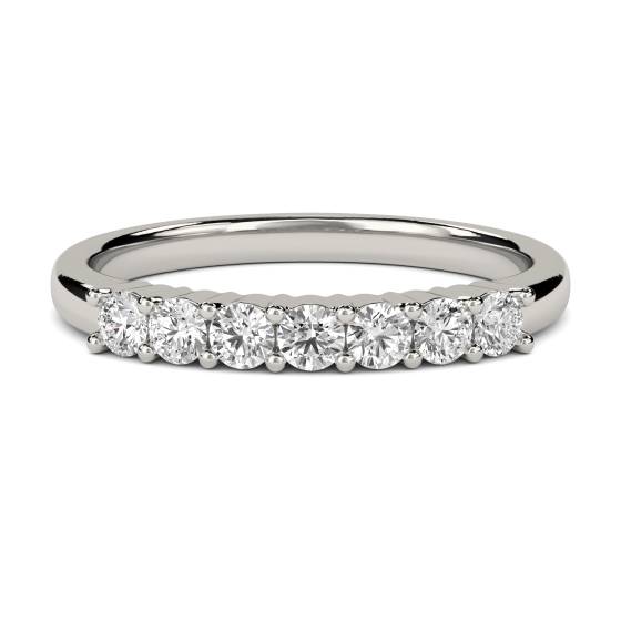 0.33ct VS/F-G 7 Stone Round Diamond Half Eternity Ring