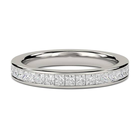 1.50ct VS/E-F Princess Diamond Half Eternity Ring