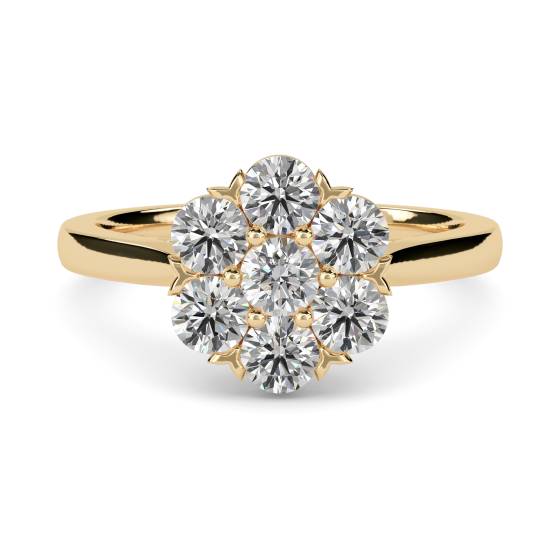 0.50ct VS/F-G Round Diamond Cluster Ring