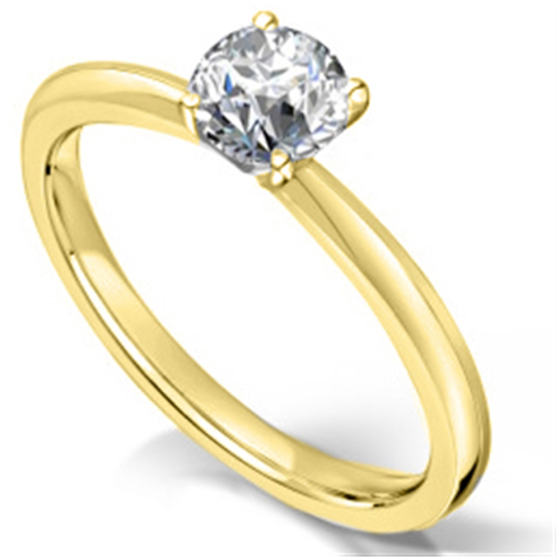 0.18ct SI/F Knife Edge Round Diamond Engagement Ring