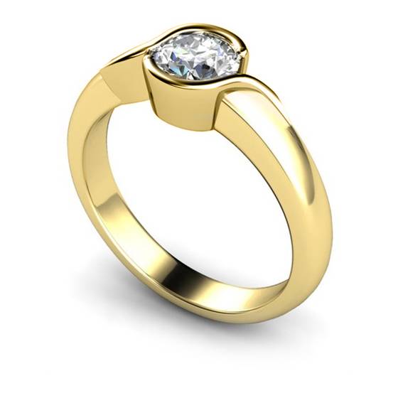 0.30ct I1/H Round cut Diamond Solitaire Ring